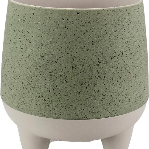 1 The HC Companies 6 Inch Orion Self Watering Planter - Lightweight Indoor Plastic Plant Pot for Herbs and Flowers - Sage