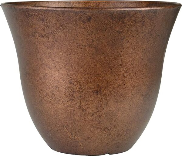 Classic Home and Garden Honeysuckle Resin Flower Pot Planter - Copper, 15 Inch 1