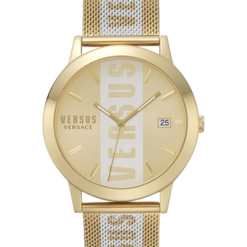 1 Versus Versace Mens Barbes Ion Plated Yellow Gold 44mm Bracelet Fashion Watch