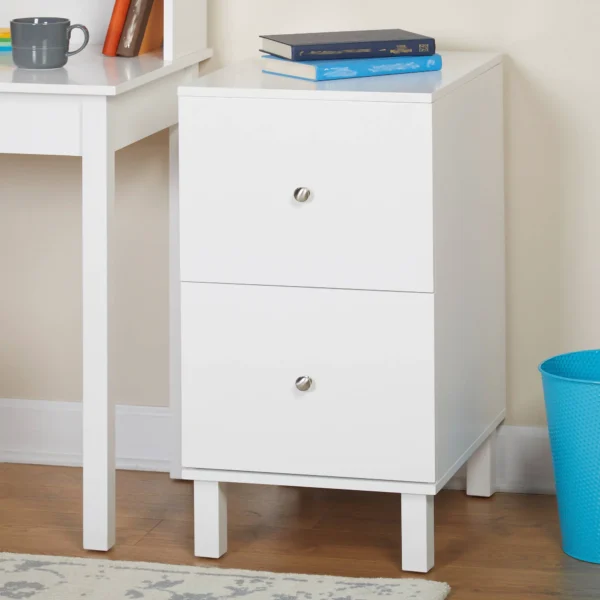 Foster 2 Drawer Vertical Wood File Cabinet - White 1