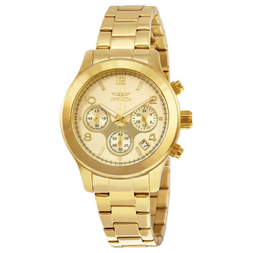 1 Invicta Women's 19217 Angel Analog Chronograph Quartz Gold Stainless Steel Watch