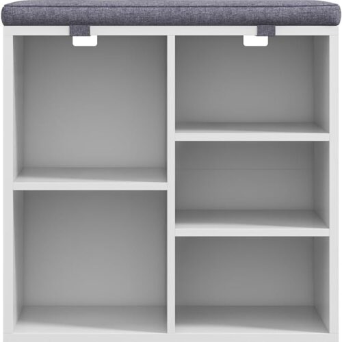 1 SONGMICS Storage Cubes - 13-Inch Non-Woven Fabric Bins with Double Handles - Set of 6 Closet Organizers for Shelves - Foldable for Clothes - Cattail Gray UROB033G01