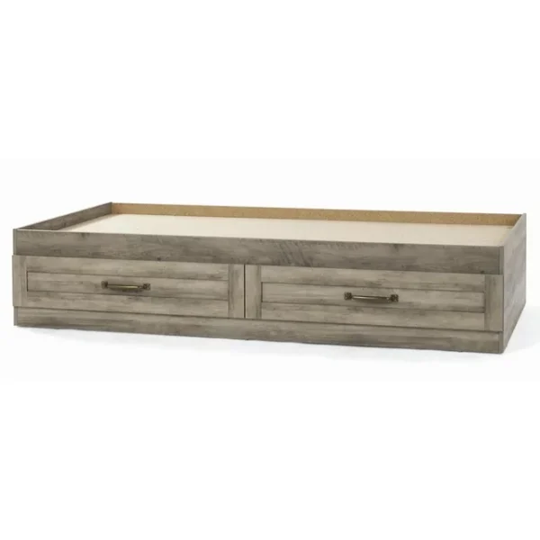 Better Homes & Gardens Modern Farmhouse Platform 2-Drawer Storage Bed - Twin - Rustic Gray 3