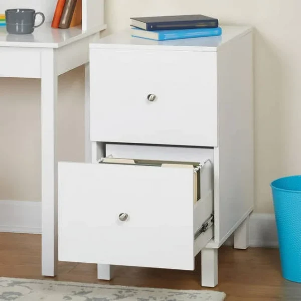 Foster 2 Drawer Vertical Wood File Cabinet - White 4