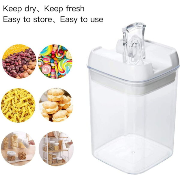 5-Piece Kitchen Food Storage Containers Set - Pantry Organization with Lids 2