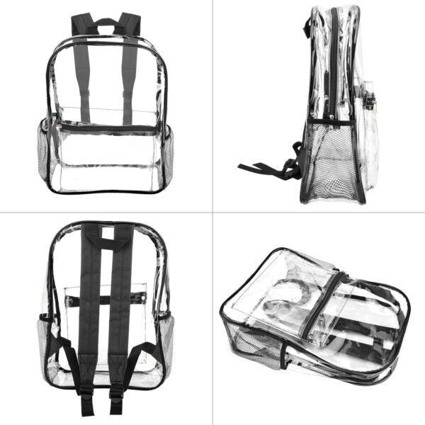 Clear Backpack Heavy Duty PVC Transparent Shoulder Handbag Waterproof School Bag 2