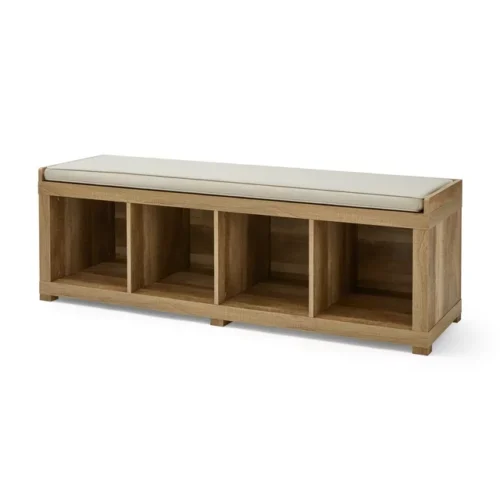 Better Homes & Gardens 4-Cube Shoe Storage Bench - Weathered
