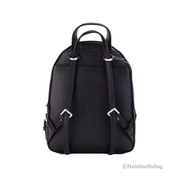 Michael Kors Jaycee Mini XS Black Pebbled Leather Zip Pocket Backpack Bag 2