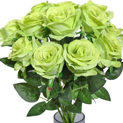 71Zjf-PFd3L._AC_SX679_ Artificial Silk Rose Flower Bouquet Lifelike Fake Rose for Wedding Home Party Decoration Event Gift 10pcs