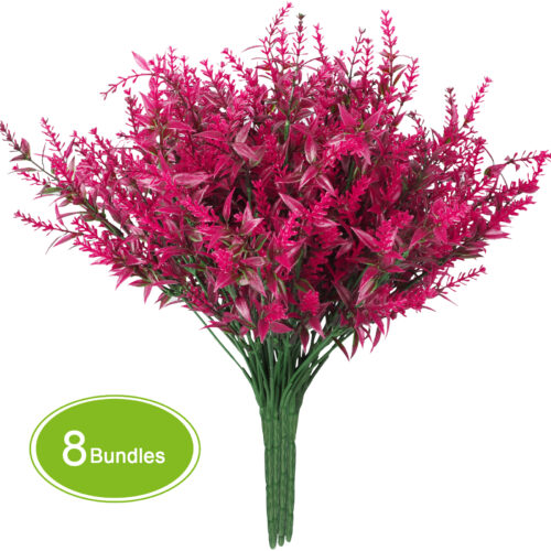 H135520-gg15 Artificial Flowers Fake Plants Decor 25 Bundles Hanging Outdoor Home Yard Garden