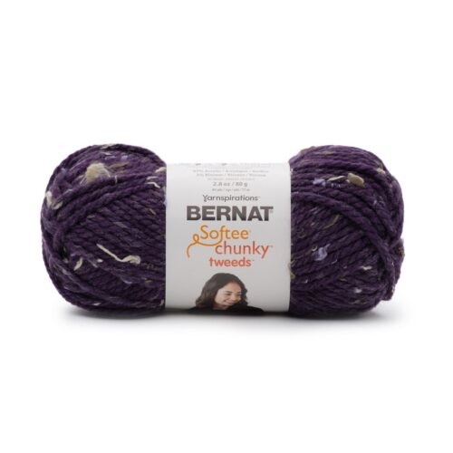 a847q1hyacinthtweed__1 Bernat Softee Chunky Tweeds Effect Acrylic Bulky #6 Yarn Skein For Knitting