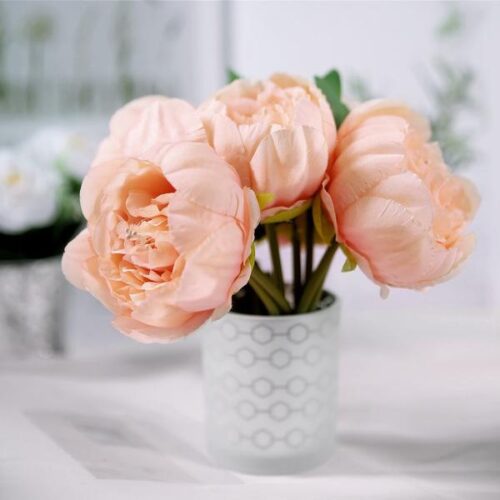 arti_bouq_peo07_pch_d04 (2) - Copy 10-Inch tall Silk Artificial Peony Flowers Bouquet Wedding Home Centerpieces