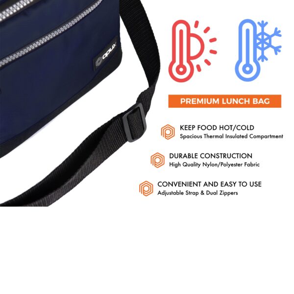 Insulated Lunch Bag Leakproof Thermal Bento Cooler Tote for Women and Men Kids 2