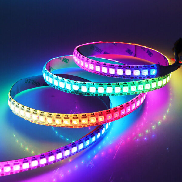 WS2812B 5V 5050 RGB LED Strip 1-5M 30 60 144 150 300 Leds Individual Addressable 3
