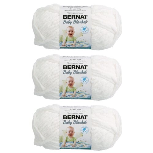 Bernat Baby Blanket Yarn (100G/3.5 OZ) Gauge 6 Super Bulky - 3 Pack
