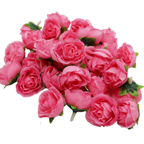 s-l1600 (18) 50pcs Artificial Fake Rose Flower Heads Silk Bulk Bouquet Wedding Party Decor