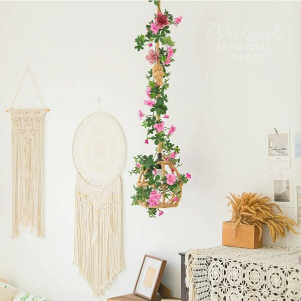Fake Vines Artificial Flowers Cherry Blossom & Ivy Hanging Plants Greenery Garla 3