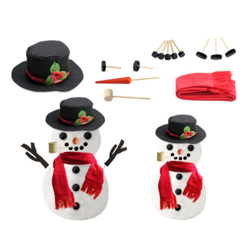 15/16Pcs Christmas DIY Detachable Toy Ornament Snowman Game Set Kids Xmas Decor
