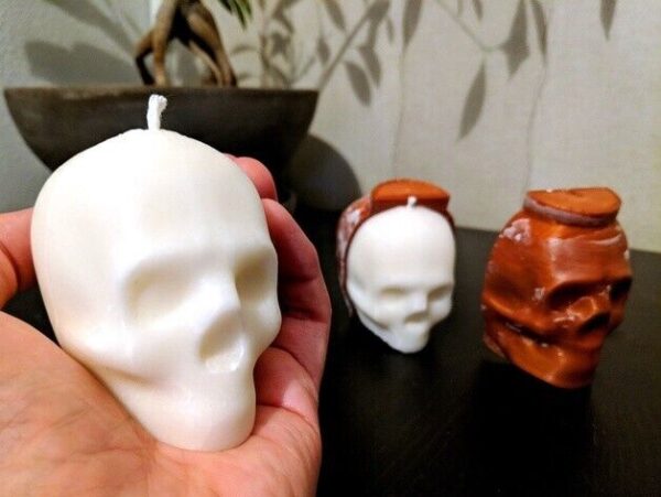 Skull Candle Wax Mold - USA Made, Set of 2 2