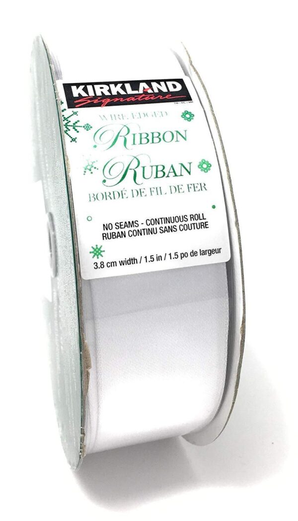 Wire Edged Ribbon White 50 yards 2