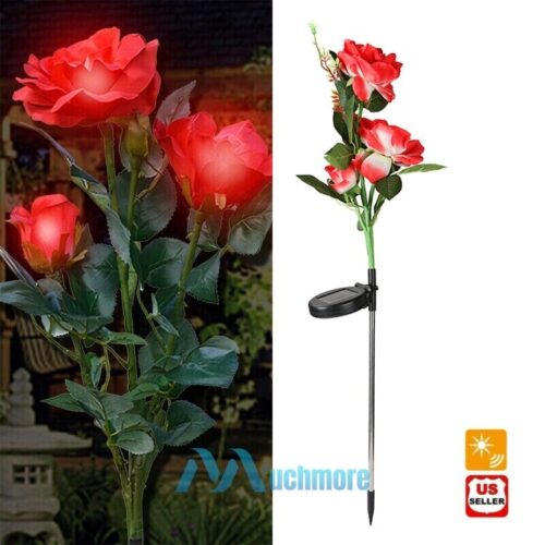 s-l1600 - 2024-01-10T115658.630 Head Waterproof Rose Flower LED Solar Lamp Garden Patio Backyard Stake Lights