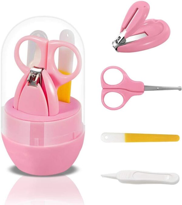 Baby Infant Nail Clipper Trimmer Scissor File Nasal Tweezer Grooming Kit Set 1