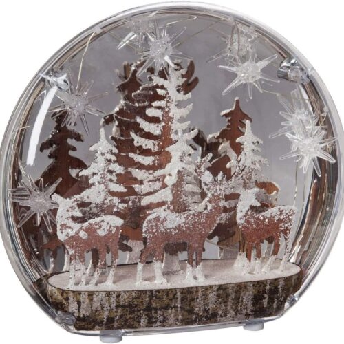 s-l1600 - 2024-01-11T084156.892 Cedar home Light Gift Christmas Lantern Holiday Table Led Lamp Decor deer scene