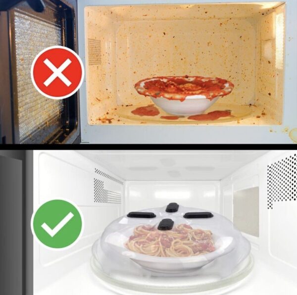 Magnetic Microwave Anti Splatter Cover Plate Guard Lid With Steam Vent 3