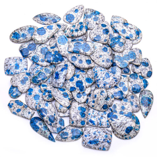 s-l1600 - 2024-01-11T110738.974 Natural K2 Blue Azurite Cabochon Loose Gemstone Mix Lot All Size and Shape Aval.