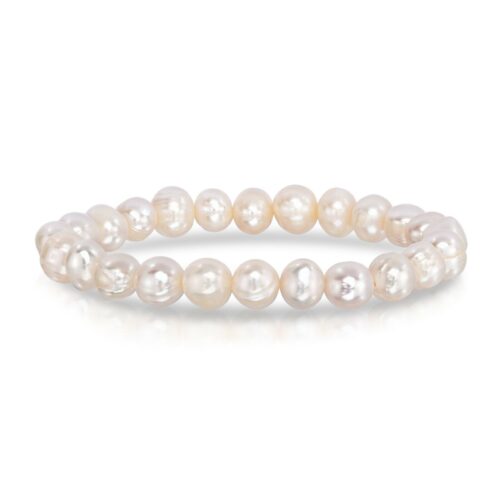 s-l1600 - 2024-01-13T103308.690 White Genuine Fresh Water pearl Stretch Bracelet for Women