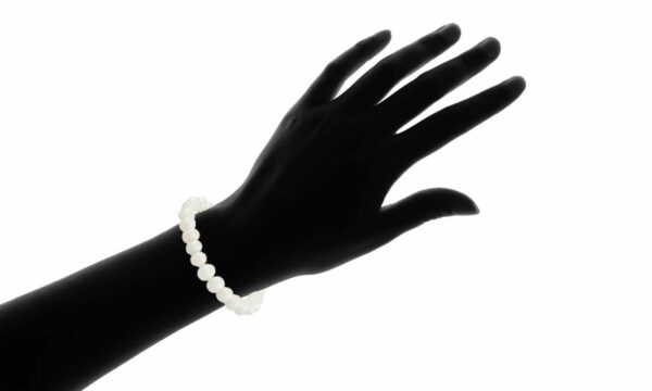 White Genuine Fresh Water pearl Stretch Bracelet for Women 2