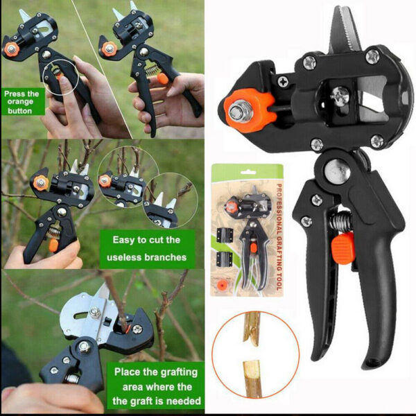 Pro Pruning Shears Garden Grafting Knife Tool Set Kit Fruit Tree Scissor Cutter 3