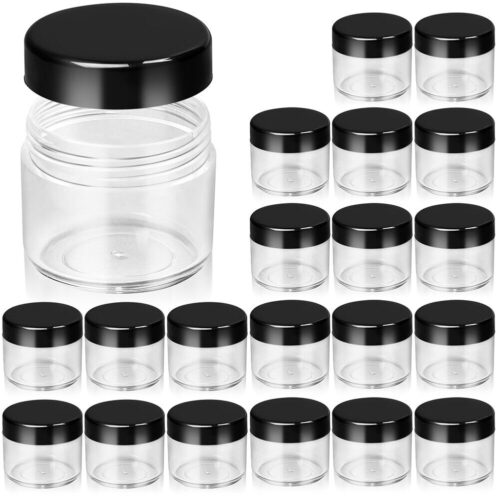 Plastic Jars Round Clear Cosmetic Container Jars with Lids Slime Jars Storage