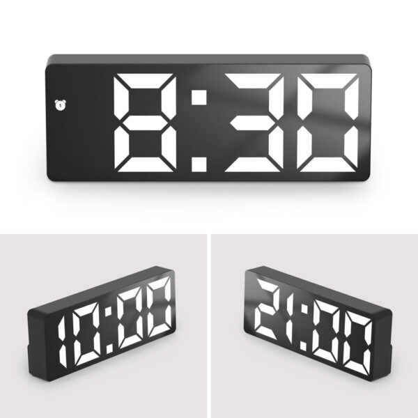 Digital Alarm Clock LED Mirror LCD Display USB Snooze Temperature Table Clocks 1