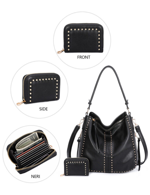 Concealed Carry Hobo Crossbody Purse Leather Shoulder Bag Women Handbag Wallet 2