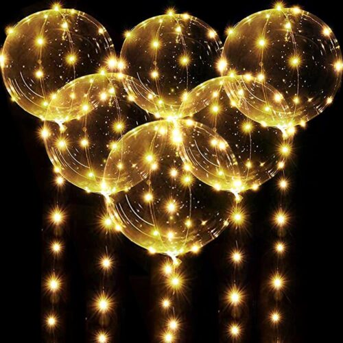 s-l1600 (36) 12Pcs LED Light Up Balloons Transparent Bobo Balloon for Valentines Day Decor