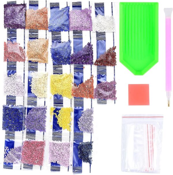 5D DIY Diamond Art Painting Kit, Full Drill Canvas Diamond Crystal Gemston 3