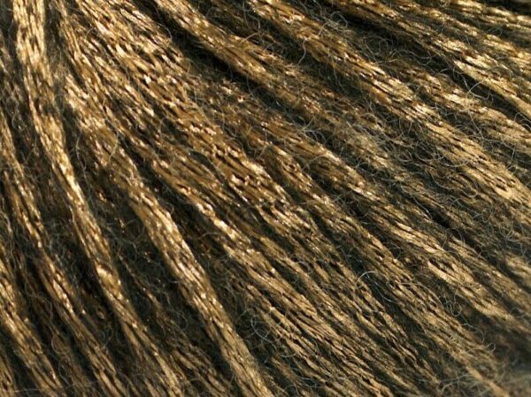 Ice ROCK STAR Yarn GOLD BLACK SOFT & SHINY Merino Wool Blend + METALLIC #51550 2