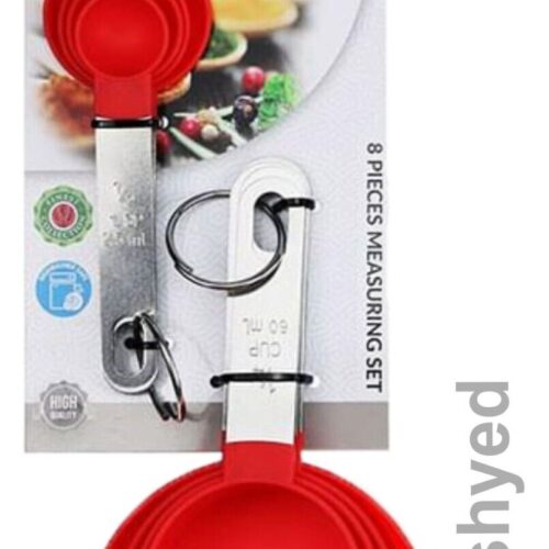 8Pcs Stainless Steel Measuring Cups Spoons Kitchen Baking Cooking Tools Set -New