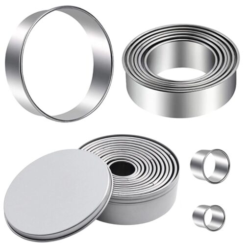 K-Tores Stainless Steel, Round - Cookie Cutters Baking Pastry Cutter Set -...