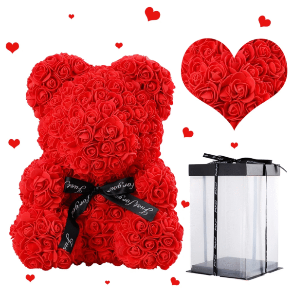 Wedding Rose Teddy Bear With Box For Women Valentines Girlfriend Birthday Gifts 3