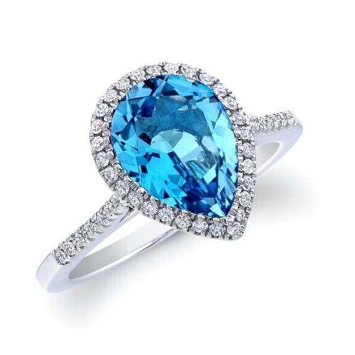 s-l1600 (5) 4.00 CTTW Lab Created Blue Topaz Pear Cut Sterling Silver Ring Size 5