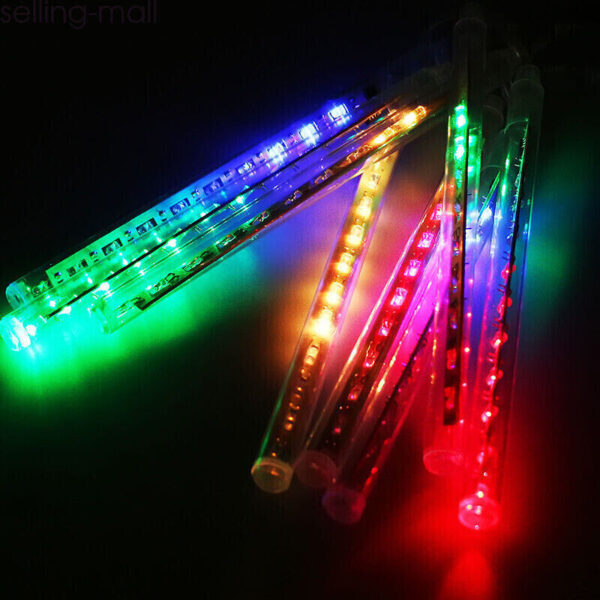 LED Meteor Shower Lights Outdoor Falling Rain Drop Icicle String Waterproof Blue 1