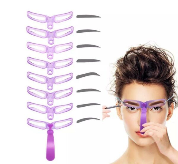 8 Styles Eyebrow Shaping Stencils Grooming Shaper Reusable Template Makeup Tool 1