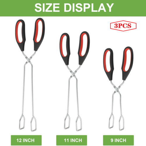 s-l1600 3 Pack Stainless Steel Cooking Tongs, Kitchen Scissor Utensil Food BBQ, Grilling