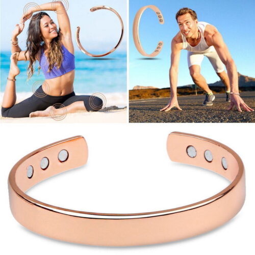 s-l1600 (8) Copper Magnetic Bracelet Arthritis Pain Energy MEN WOMEN ADJUSTABLE CUFF NEW