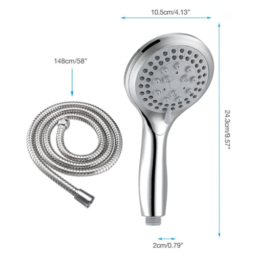 s-l1600 High Pressure Shower Head 5 Settings Handheld Shower Heads Spray With 5 FT Hose