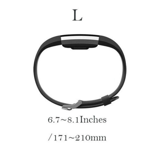 3 Pack Replacement Wristband For Fitbit Charge 2 Band Silicone Fitness Large