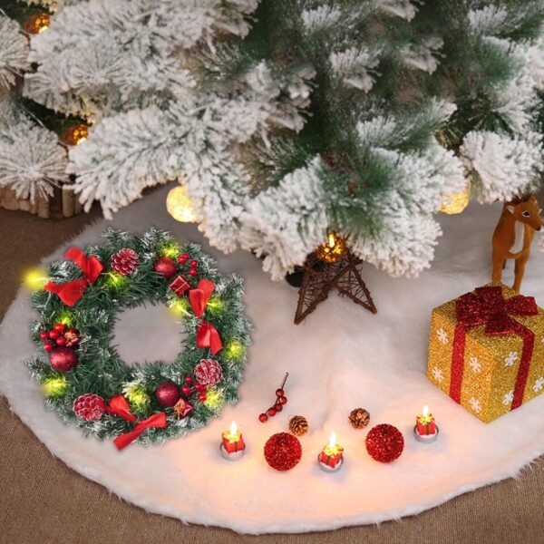 Christmas Wreath Garland Front Door Porch Wall Window Outside Ornament Lamp 2