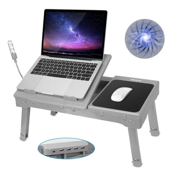 Foldable Laptop Desk Bed Notebook Desk Breakfast Tray Bed Desk Bedroom Table 1